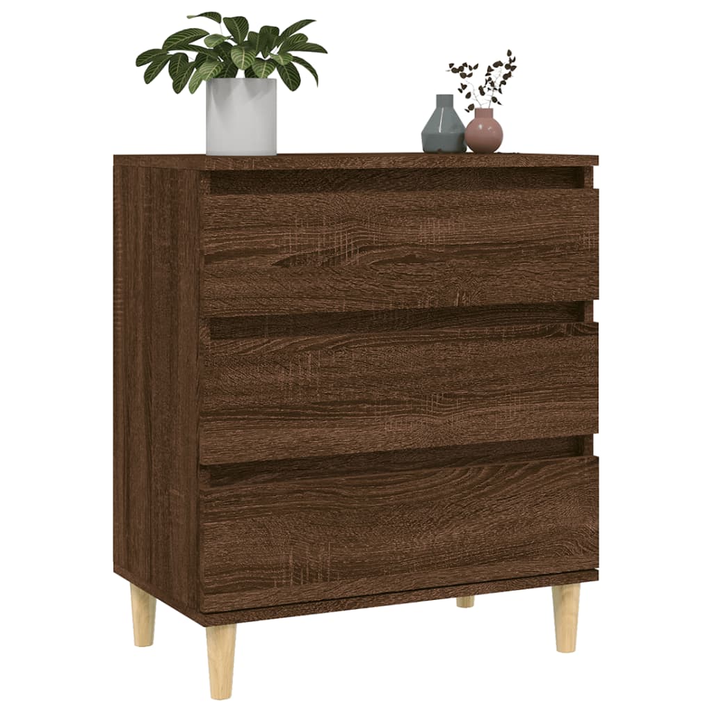Senkki ruskea tammi 60x35x70 cm tekninen puu - Sisustajankoti.fi