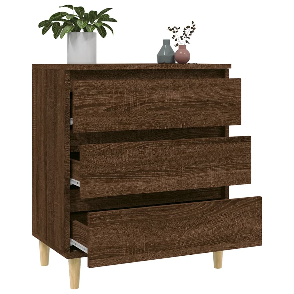 Senkki ruskea tammi 60x35x70 cm tekninen puu - Sisustajankoti.fi