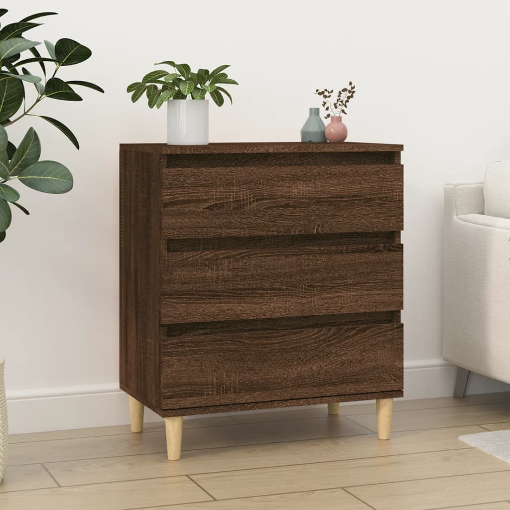 Senkki ruskea tammi 60x35x70 cm tekninen puu - Sisustajankoti.fi