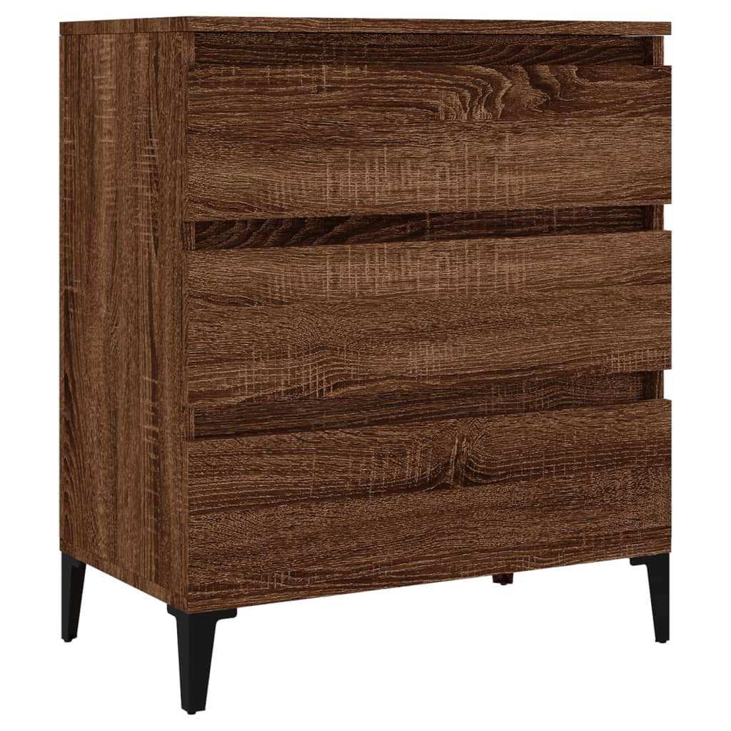 Senkki ruskea tammi 60x35x70 cm tekninen puu - Sisustajankoti.fi