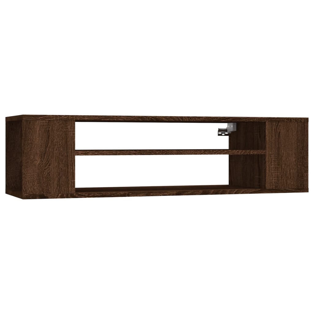 Seinä TV-taso ruskea tammi 100x30x26,5 cm tekninen puu - Sisustajankoti.fi