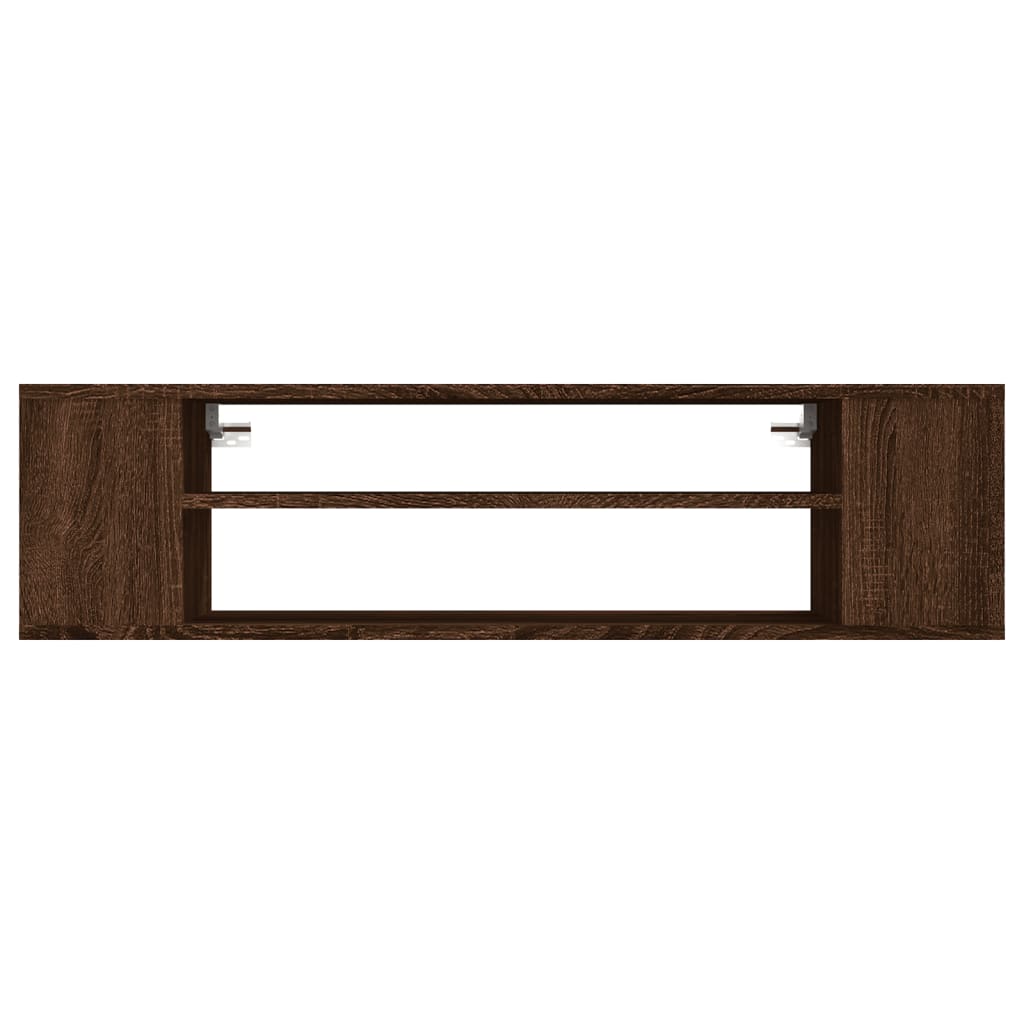 Seinä TV-taso ruskea tammi 100x30x26,5 cm tekninen puu - Sisustajankoti.fi