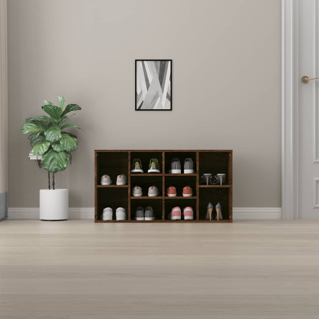 Kenkäpenkki ruskea tammi 103x30x54,5 cm tekninen puu - Sisustajankoti.fi
