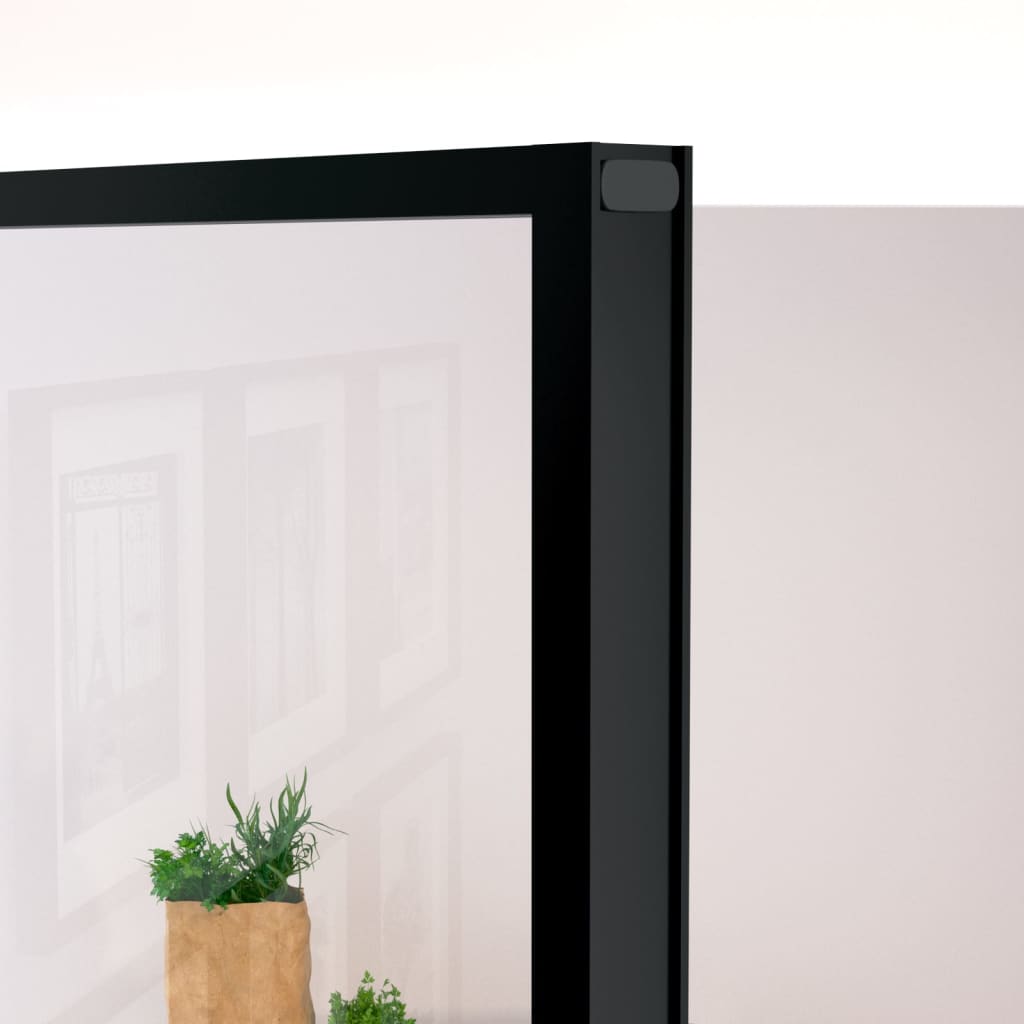 Sisäovi musta 76x201,5 cm karkaistu lasi ja alumiini ohut - Sisustajankoti.fi