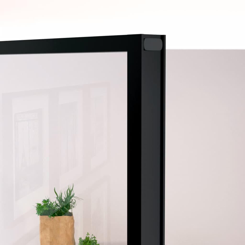 Sisäovi musta 76x201,5 cm karkaistu lasi ja alumiini ohut - Sisustajankoti.fi