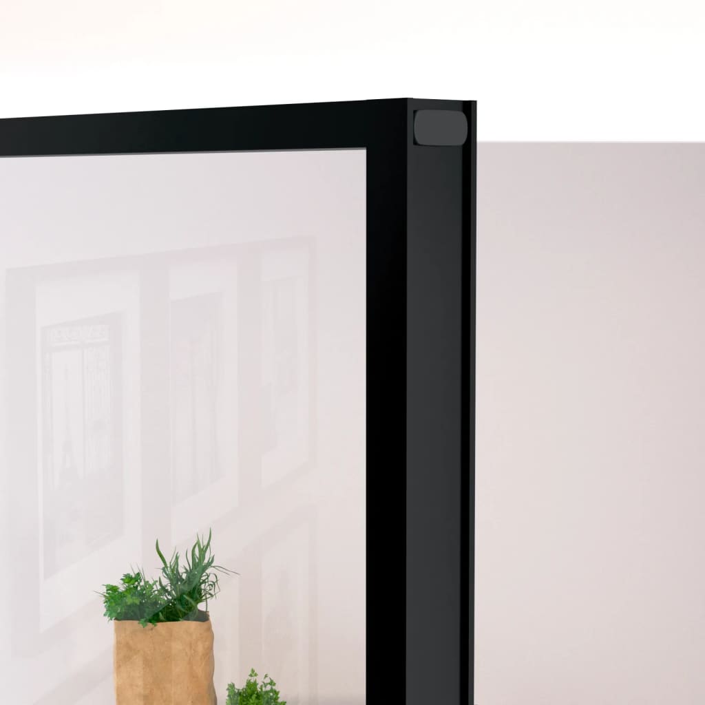 Sisäovi musta 83x201,5 cm karkaistu lasi ja alumiini ohut - Sisustajankoti.fi