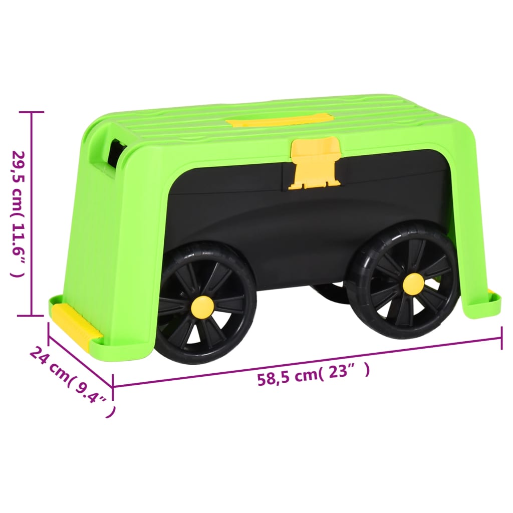 4-in-1 Puutarhajakkara säilytysastialla 58,5x24x29,5 cm PP - Sisustajankoti.fi