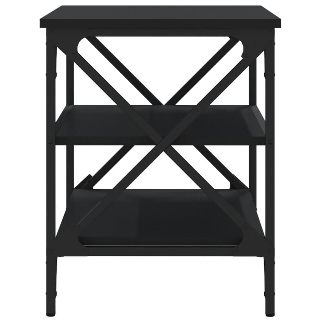 TV-taso musta 60x40x50 cm tekninen puu - Sisustajankoti.fi