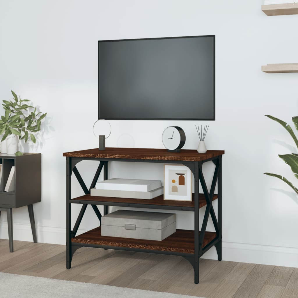 TV-taso ruskea tammi 60x40x50 cm tekninen puu - Sisustajankoti.fi