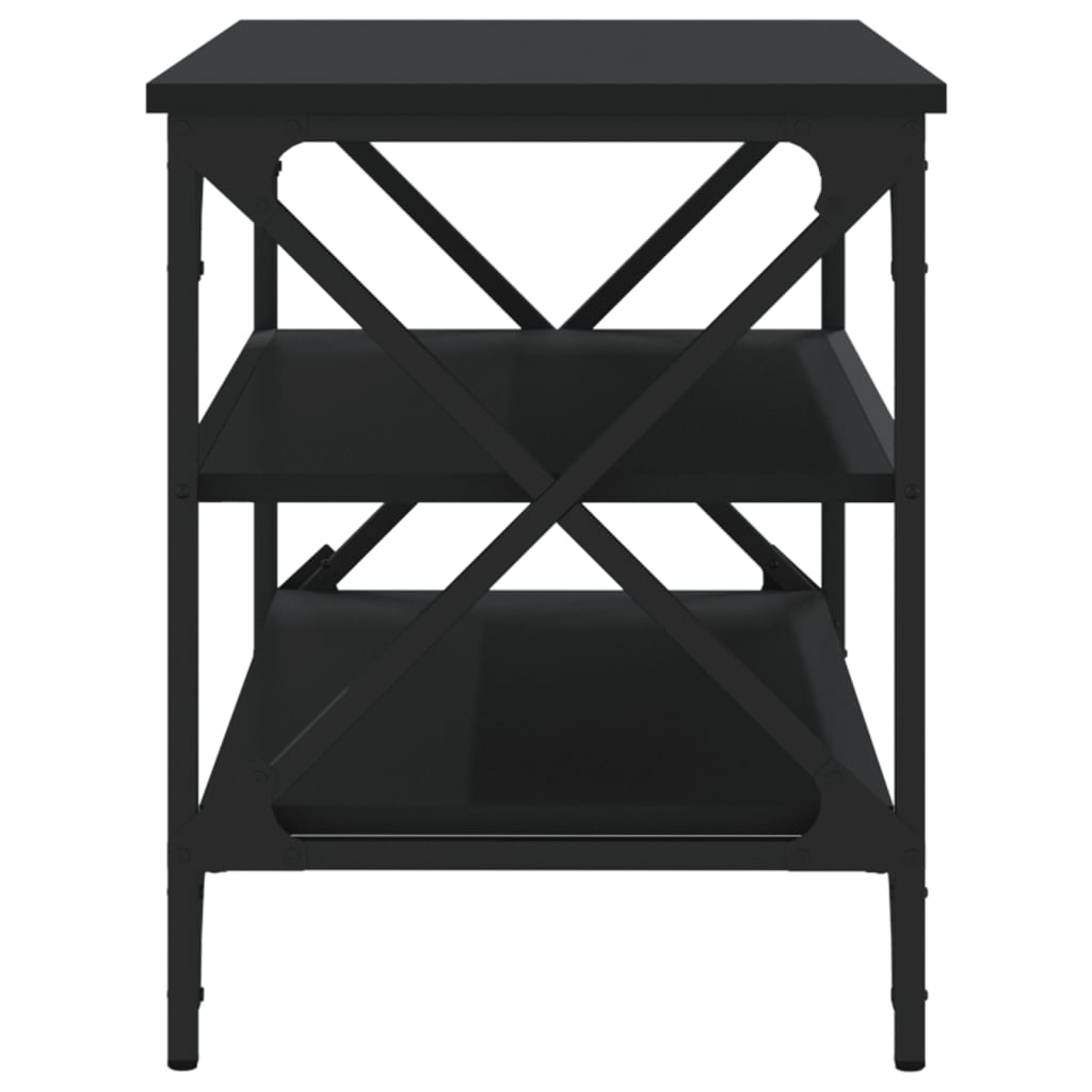 TV-taso musta 80x40x50 cm tekninen puu - Sisustajankoti.fi