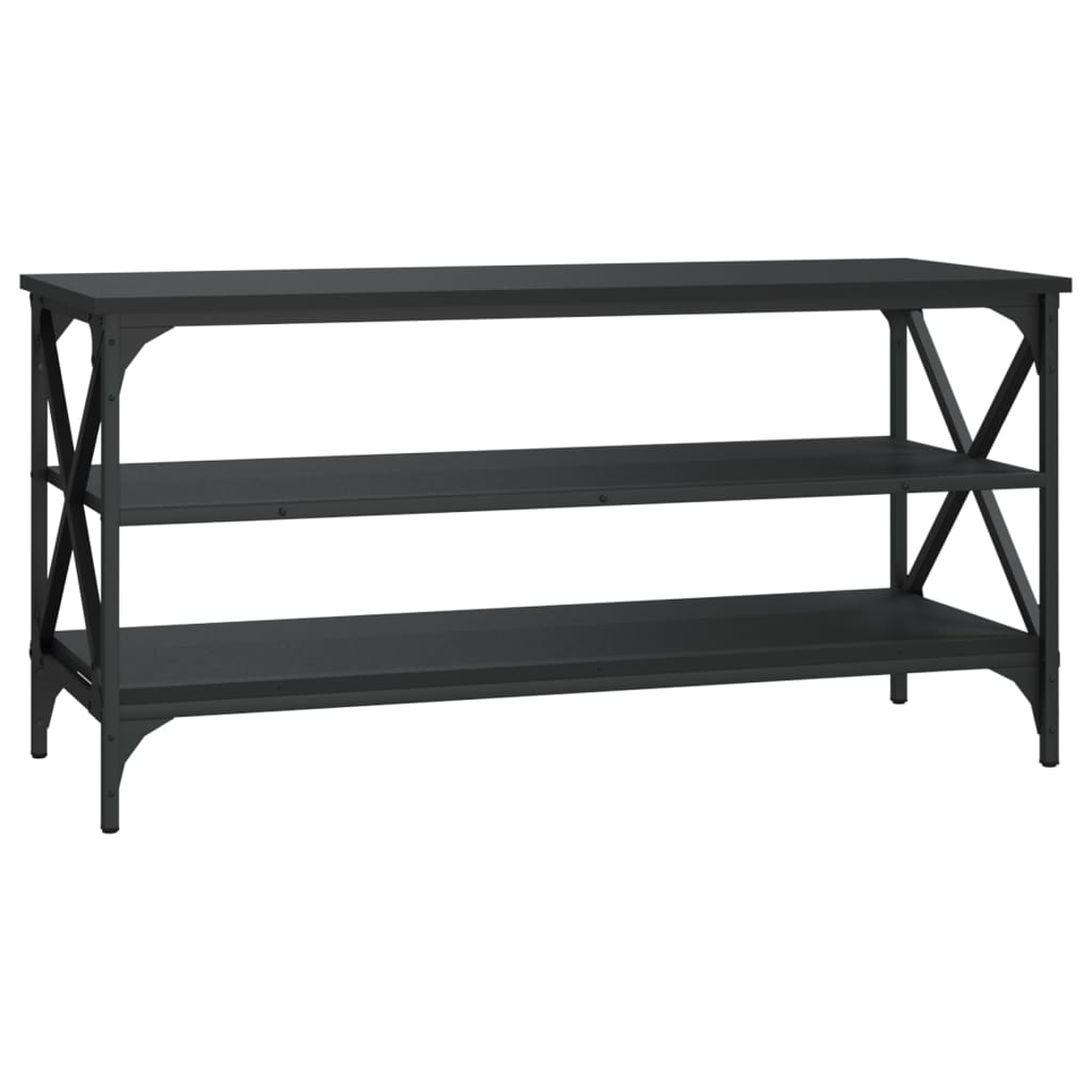 TV-taso musta 100x40x50 cm tekninen puu - Sisustajankoti.fi