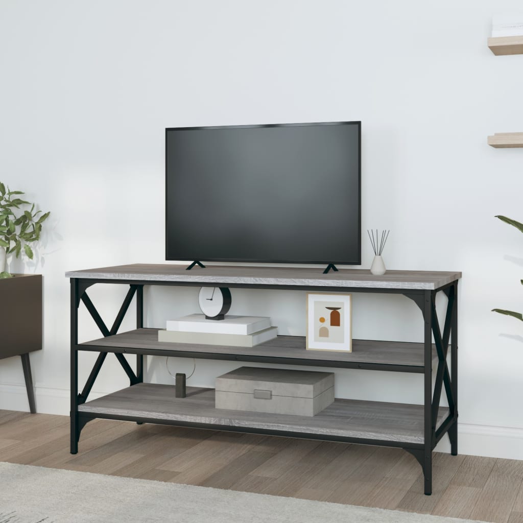 TV-taso harmaa Sonoma 100x40x50 cm tekninen puu - Sisustajankoti.fi