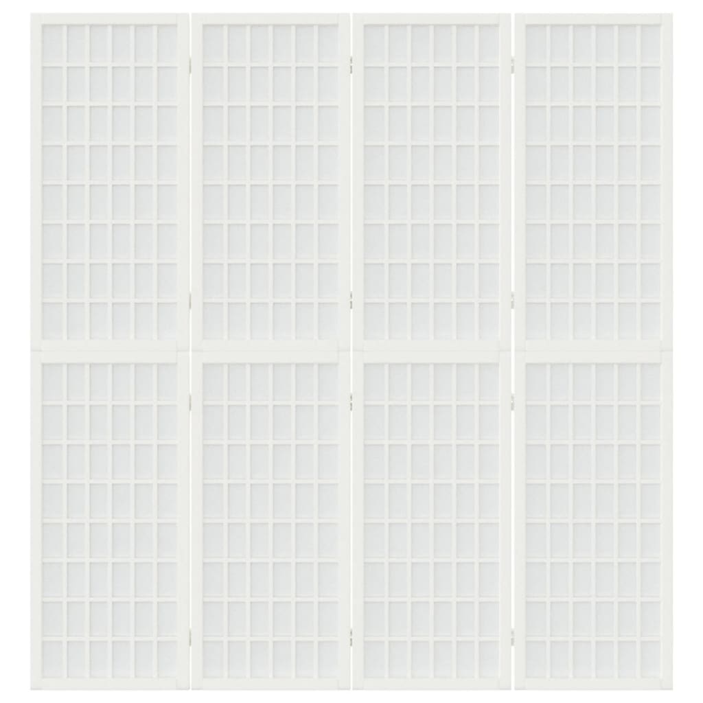 Tilanjakaja 4 paneelia japanilaistyylinen 160x170cm valkoinen - Sisustajankoti.fi
