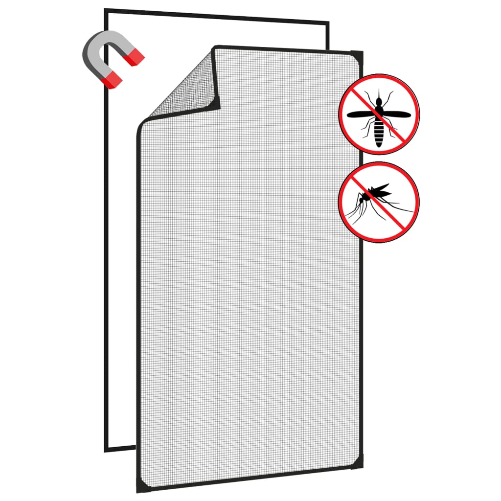 Magneettinen hyönteisverkko ikkunaan antrasiitti 80x140 cm - Sisustajankoti.fi