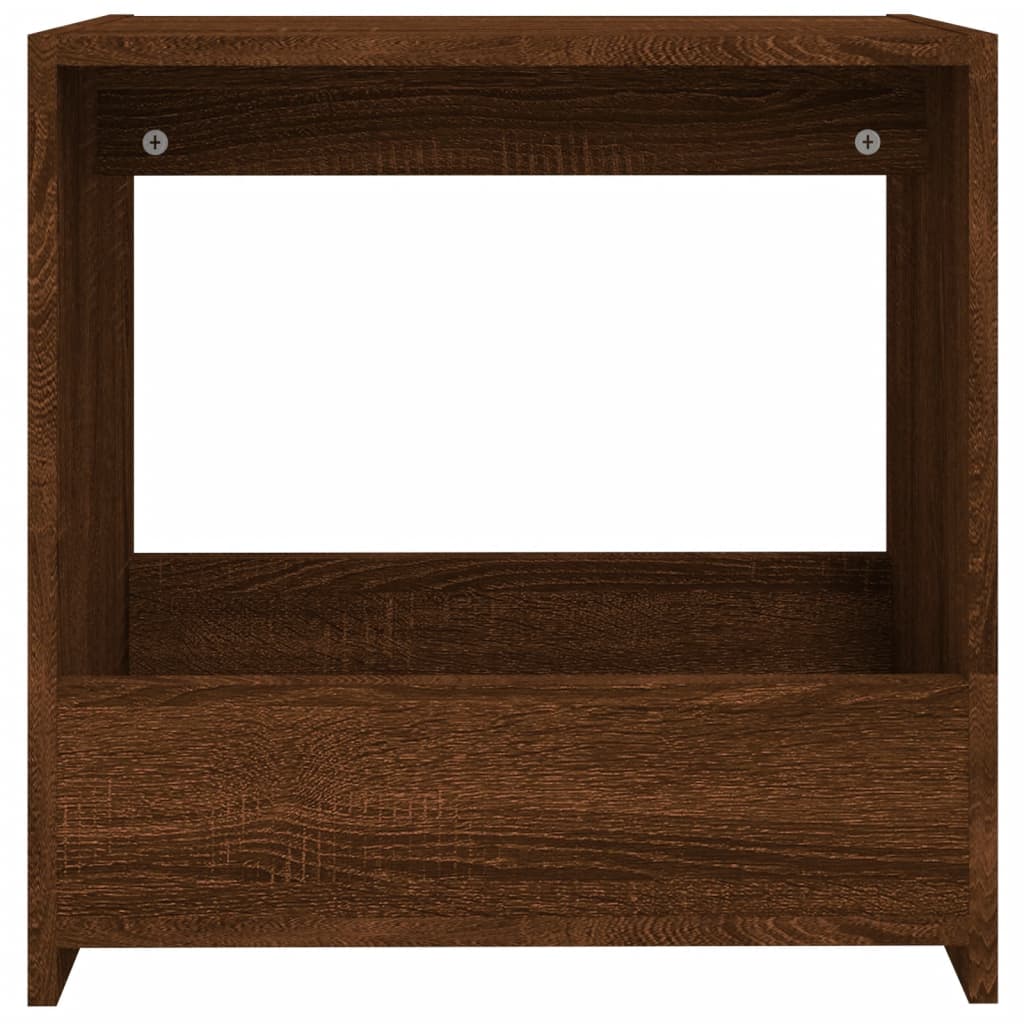 Sivupöytä ruskea tammi 50x26x50 cm tekninen puu - Sisustajankoti.fi