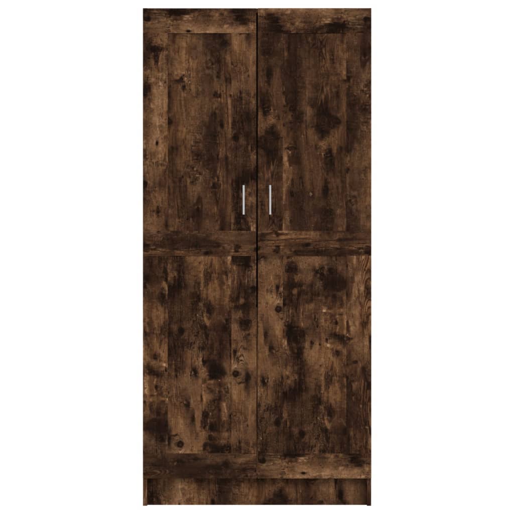 Vaatekaappi savutammi 82,5x51,5x180 cm tekninen puu - Sisustajankoti.fi
