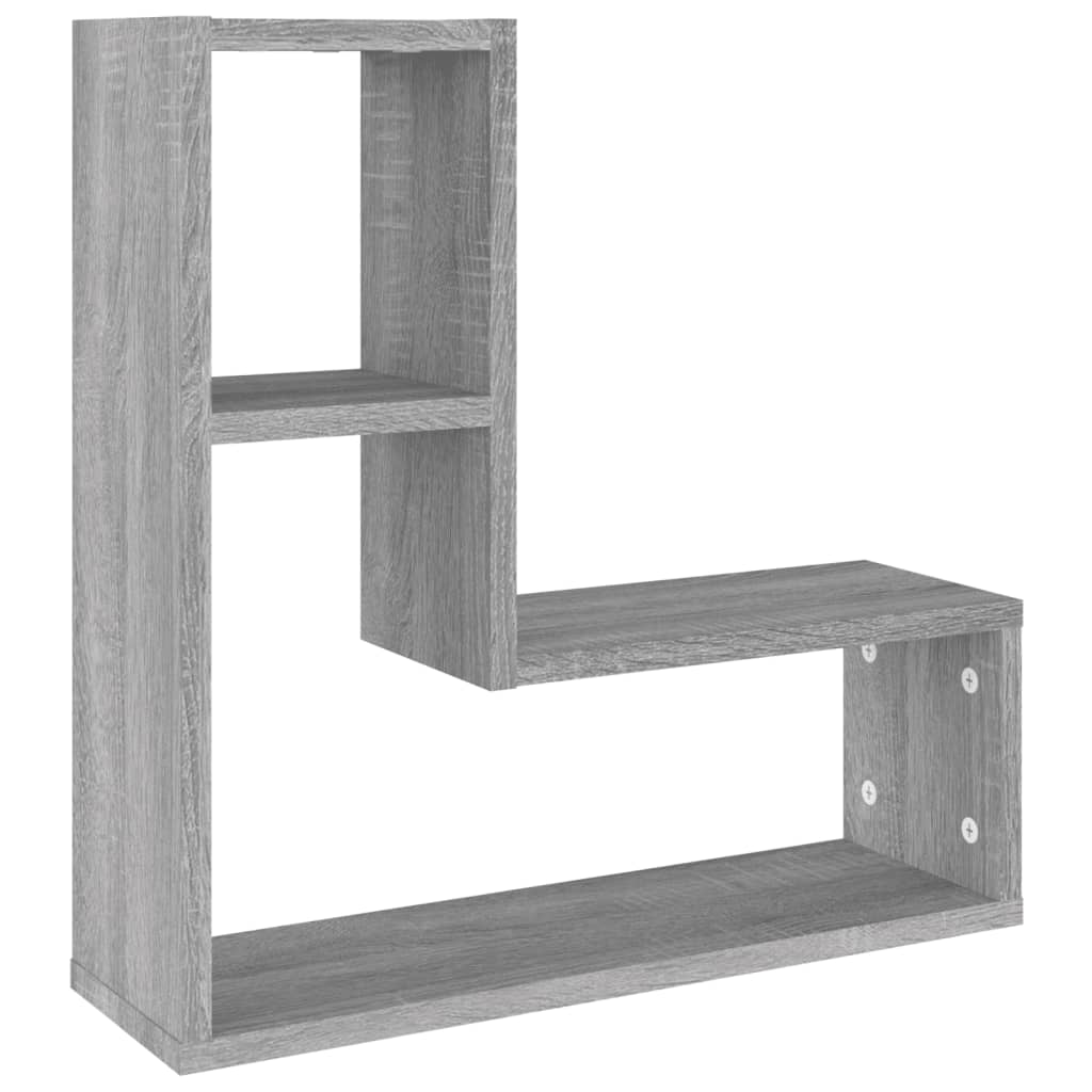 Seinähyllyt 2 kpl harmaa Sonoma 50x15x50 cm tekninen puu - Sisustajankoti.fi