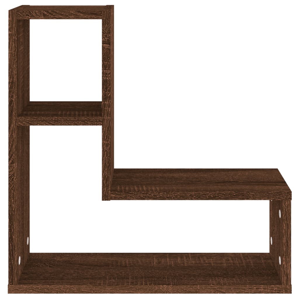 Seinähyllyt 2 kpl ruskea tammi 50x15x50 cm tekninen puu - Sisustajankoti.fi