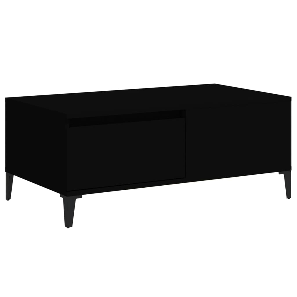 Sohvapöytä musta 90x50x36,5 cm tekninen puu - Sisustajankoti.fi