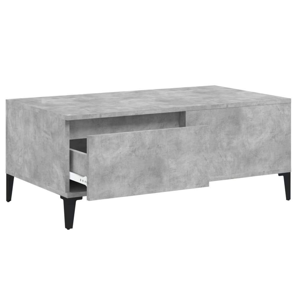 Sohvapöytä betoninharmaa 90x50x36,5 cm tekninen puu - Sisustajankoti.fi