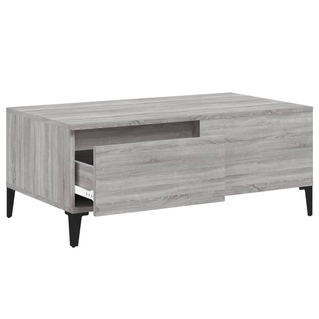 Sohvapöytä harmaa Sonoma 90x50x36,5 cm tekninen puu - Sisustajankoti.fi