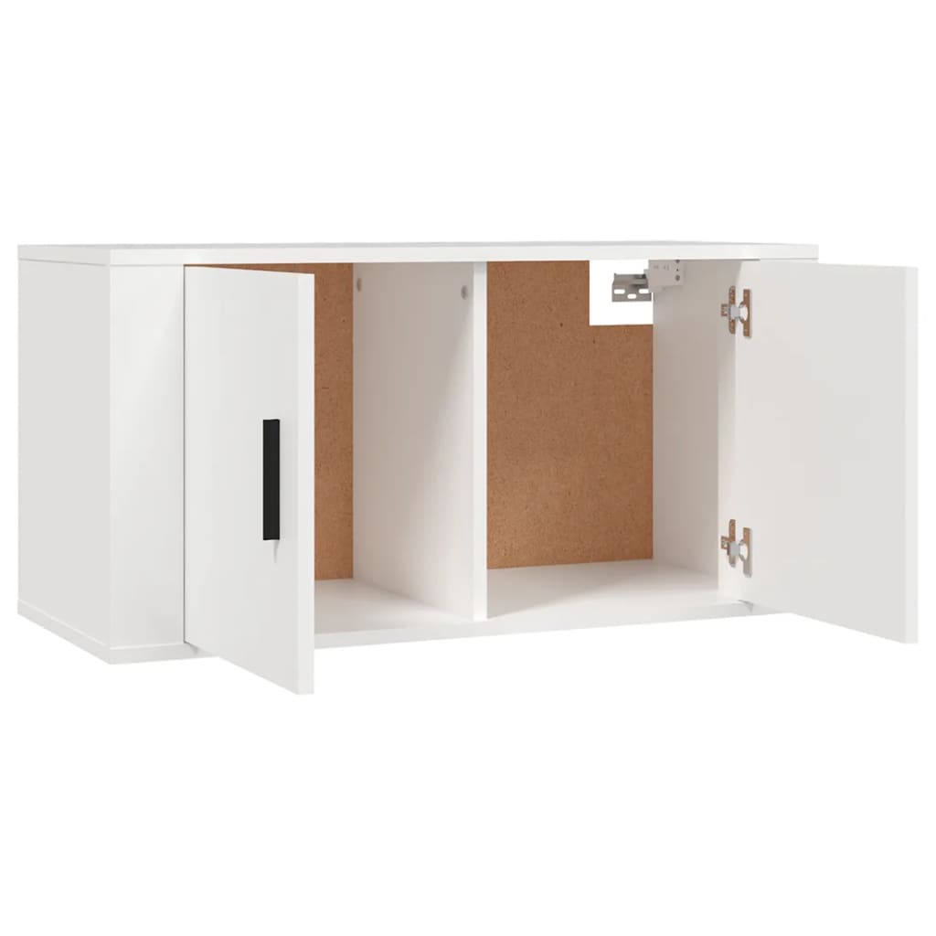 Seinäkiinnitettävät TV-kaapit 2 kpl valkoinen 80x34,5x40 cm - Sisustajankoti.fi