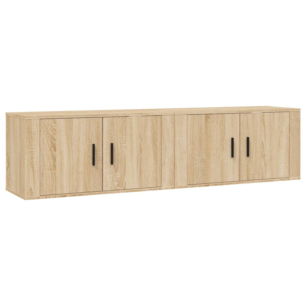Seinäkiinnitettävät TV-kaapit 2 kpl Sonoma-tammi 80x34,5x40 cm - Sisustajankoti.fi