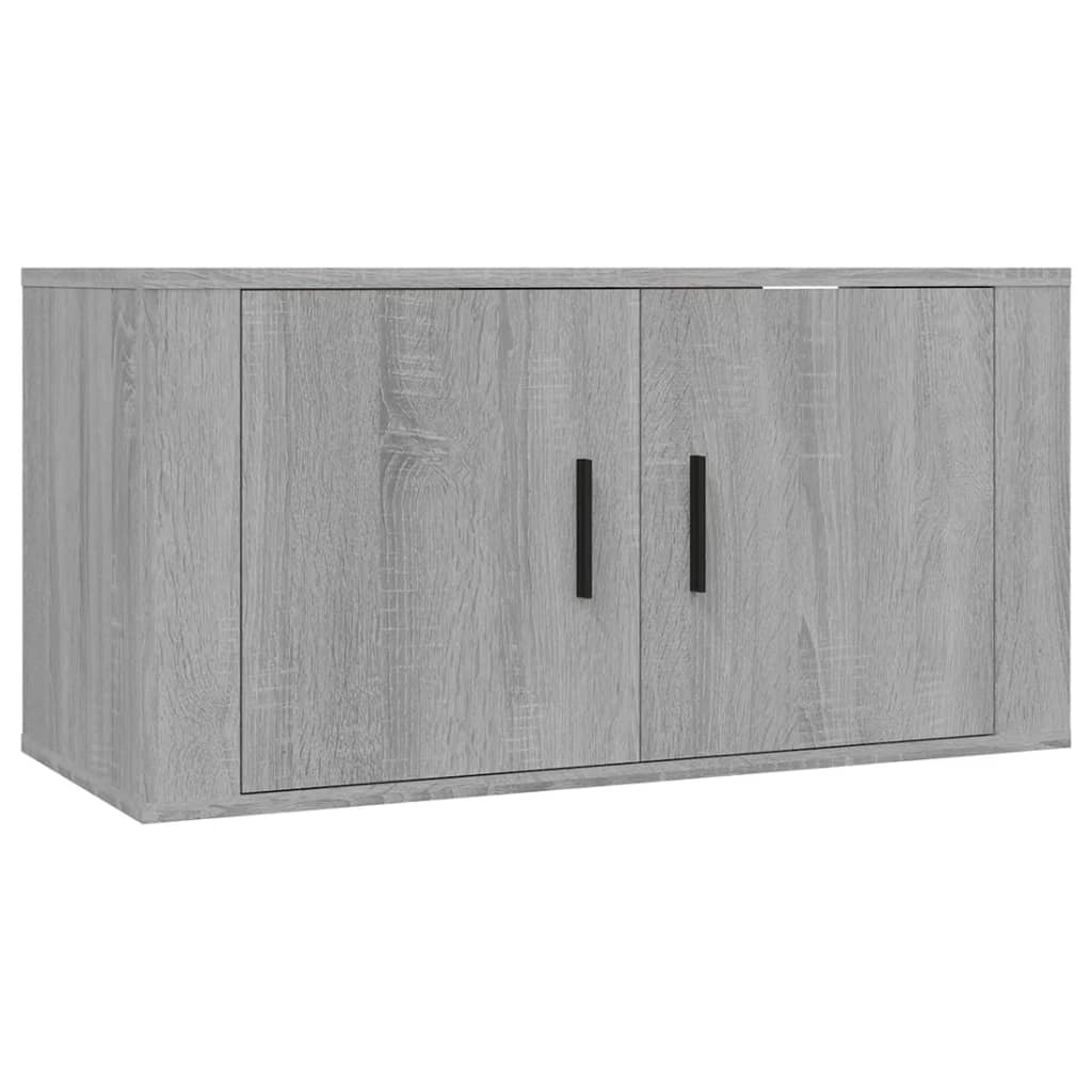 Seinäkiinnitettävät TV-kaapit 2 kpl harmaa Sonoma 80x34,5x40 cm - Sisustajankoti.fi