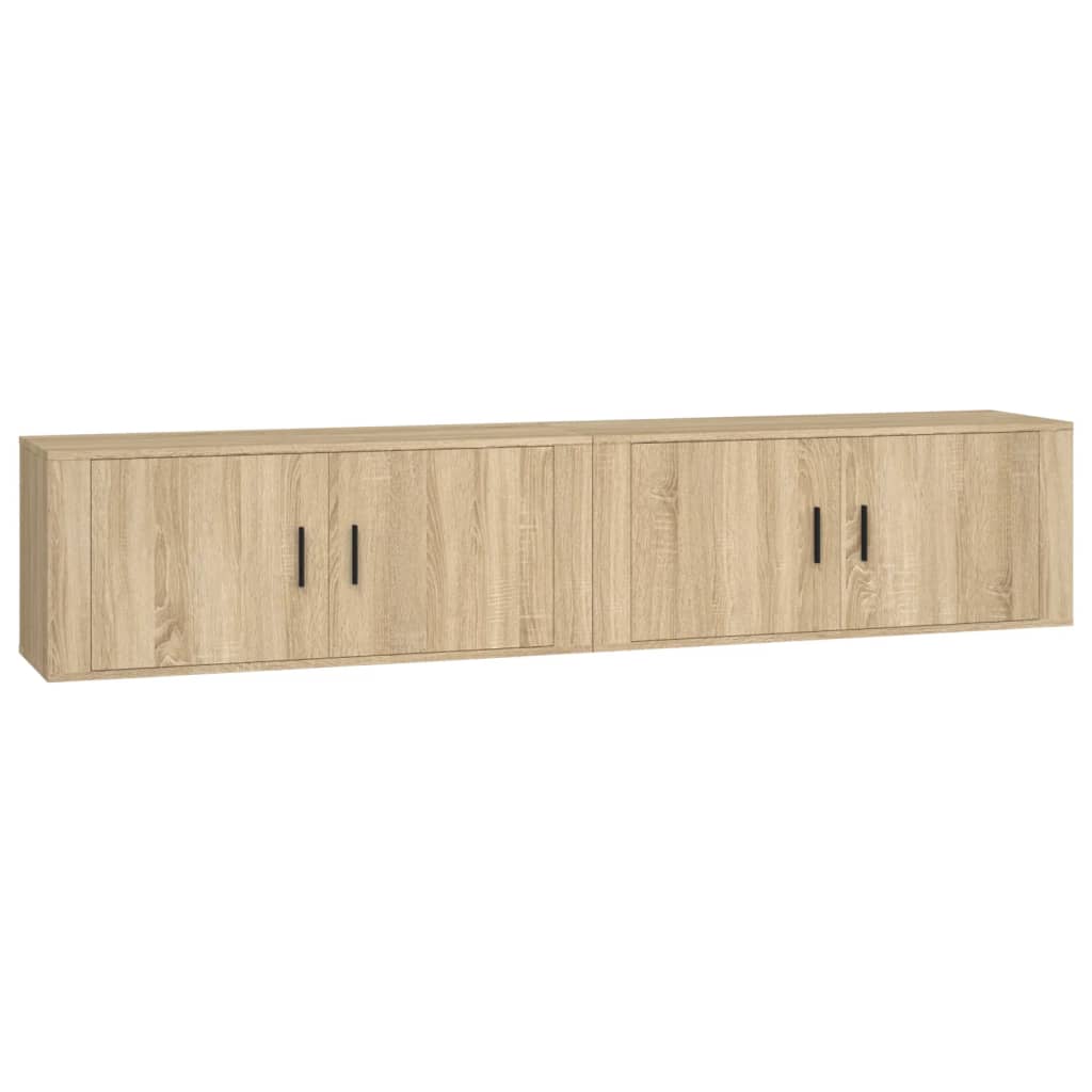 Seinäkiinnitettävät TV-kaapit 2 kpl Sonoma-tammi 100x34,5x40 cm - Sisustajankoti.fi