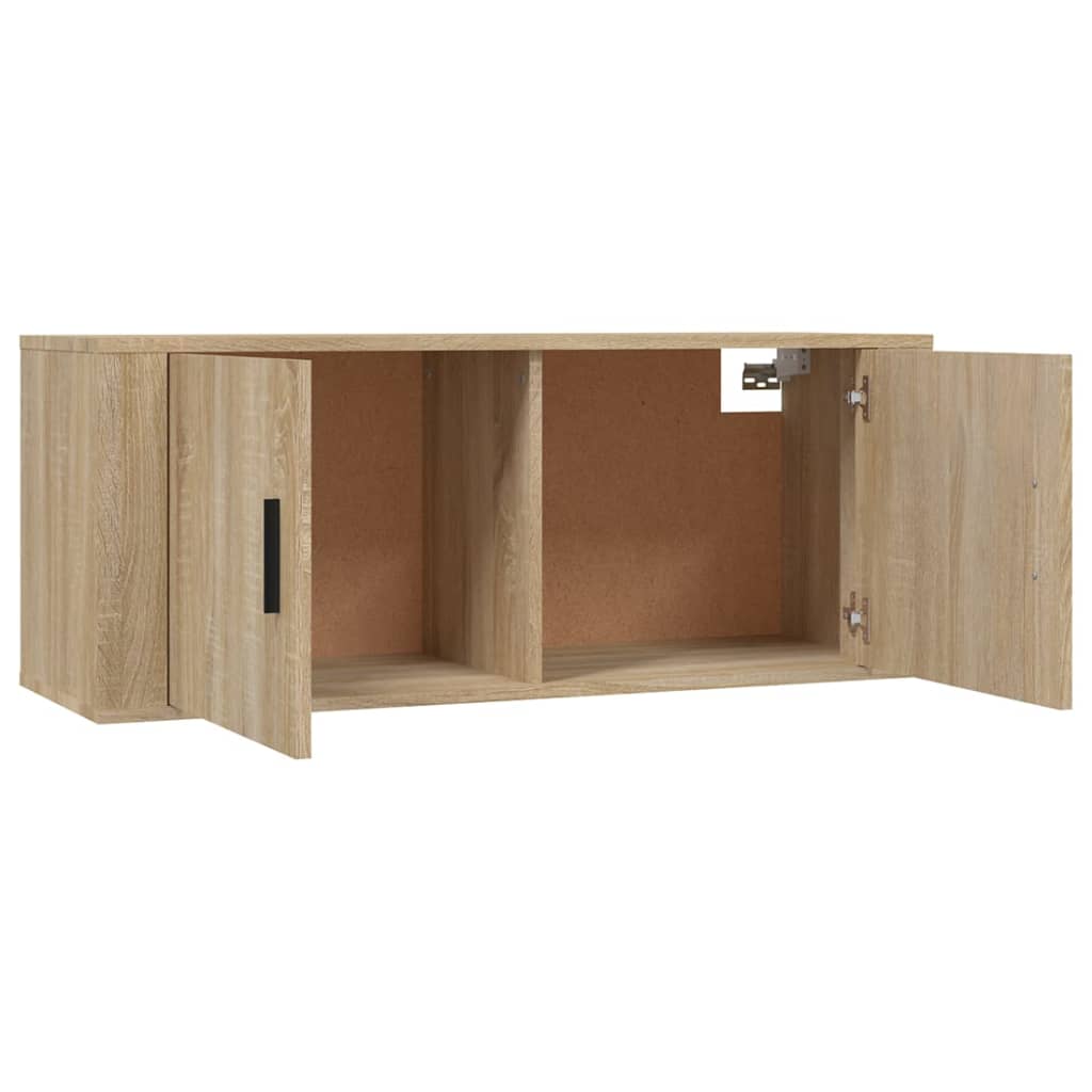 Seinäkiinnitettävät TV-kaapit 2 kpl Sonoma-tammi 100x34,5x40 cm - Sisustajankoti.fi