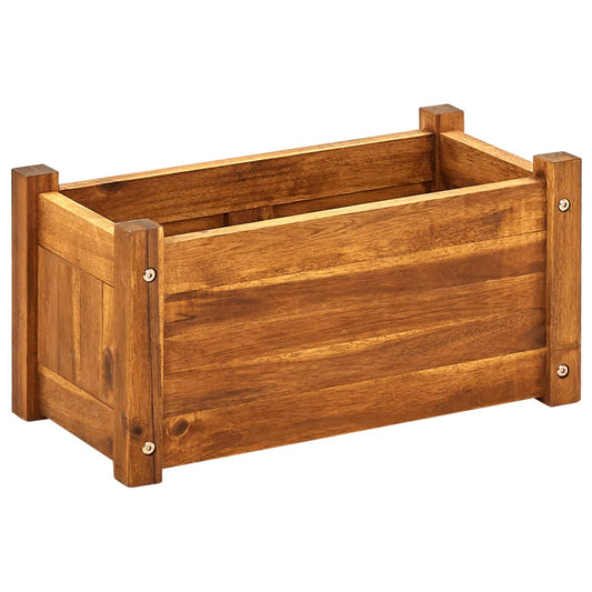 Puutarhan korotettu kukkalaatikko akaasiapuu 50x25x25 cm - Sisustajankoti.fi