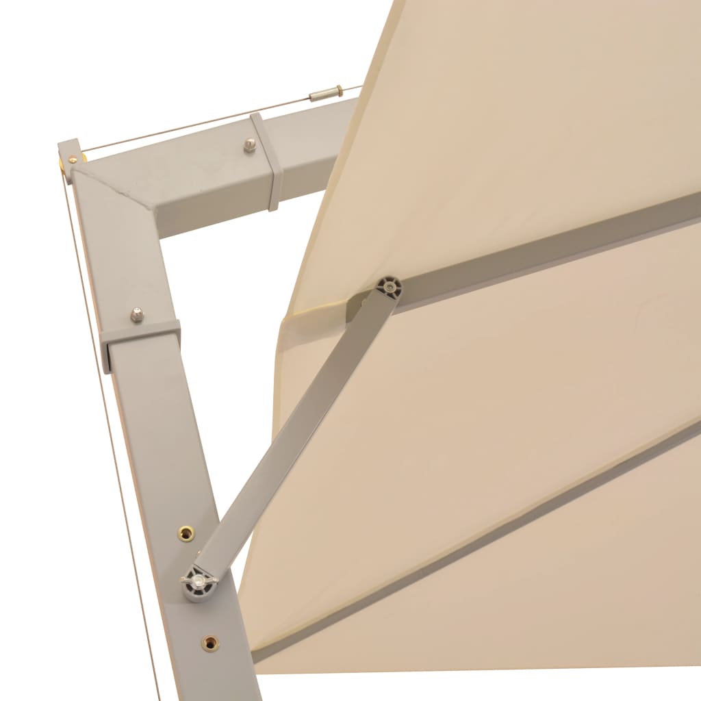 Roikkuva päivänvarjo 300x300 cm Alumiinitanko Hiekka - Sisustajankoti.fi