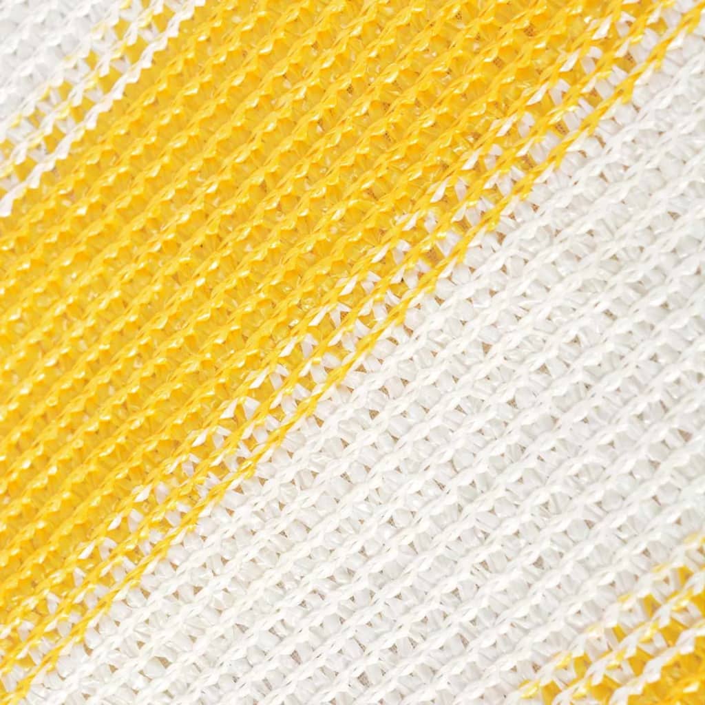 Parvekkeen sivusuoja HDPE 90x400 cm keltainen ja valkoinen - Sisustajankoti.fi