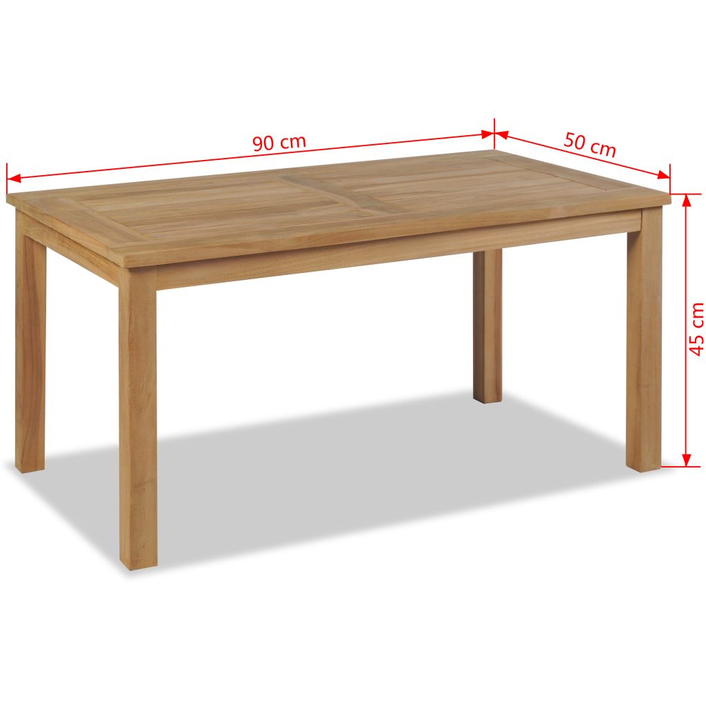 Sohvapöytä tiikki 90x50x45 cm - Sisustajankoti.fi