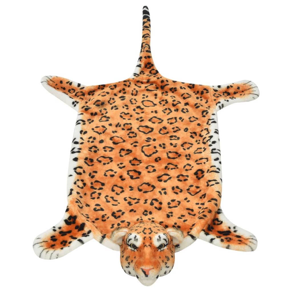 Leopardimatto plyysi 139 cm Ruskea - Sisustajankoti.fi