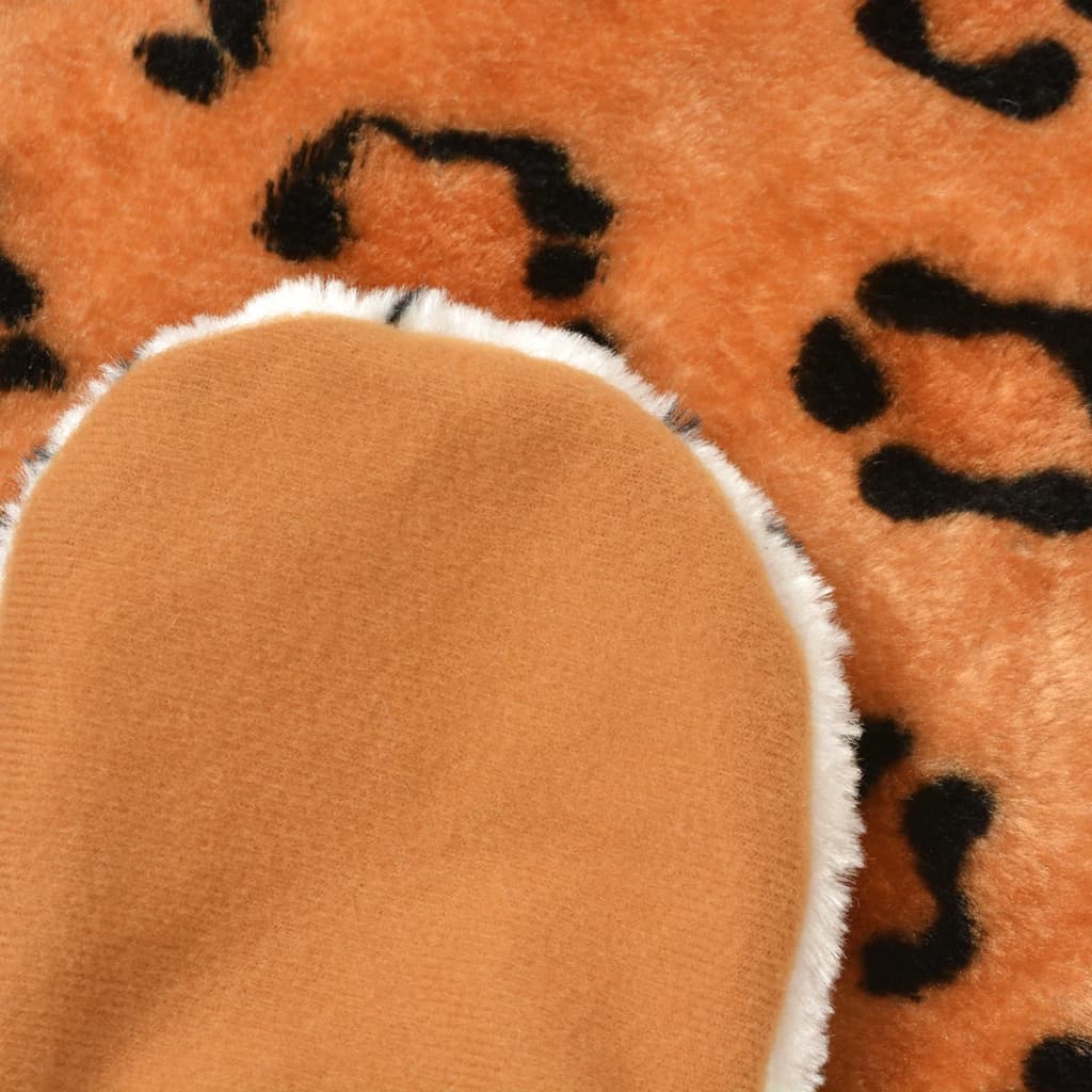 Leopardimatto plyysi 139 cm Ruskea - Sisustajankoti.fi