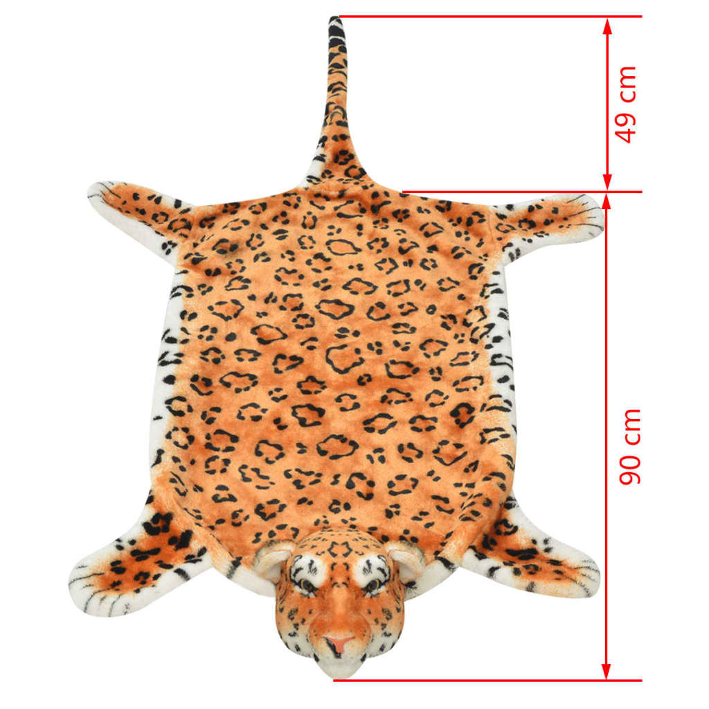 Leopardimatto plyysi 139 cm Ruskea - Sisustajankoti.fi
