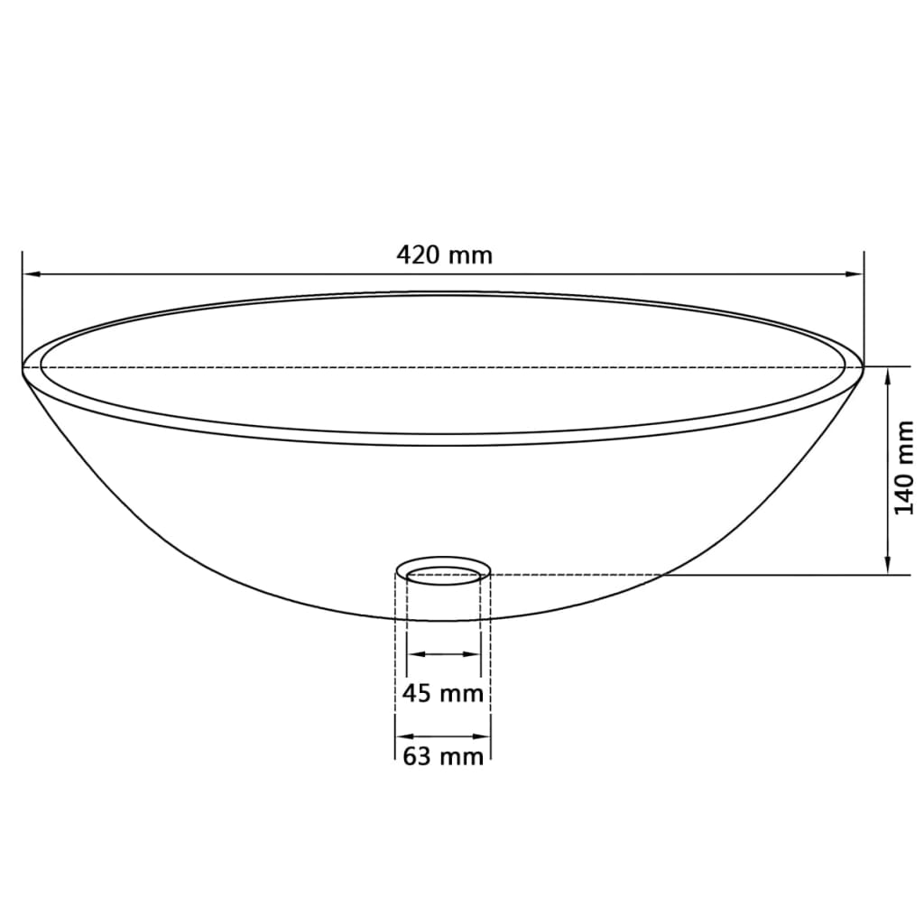Pesuallas Karkaistu Lasi 42 cm Läpikuultava - Sisustajankoti.fi