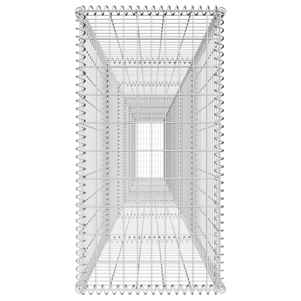 Gabionseinä kannella galvanoitu teräs 600x50x100 cm - Sisustajankoti.fi