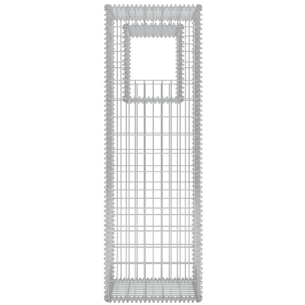 Gabion-korit/kukkalaatikkopylväät 2 kpl teräs 50x50x160 cm - Sisustajankoti.fi