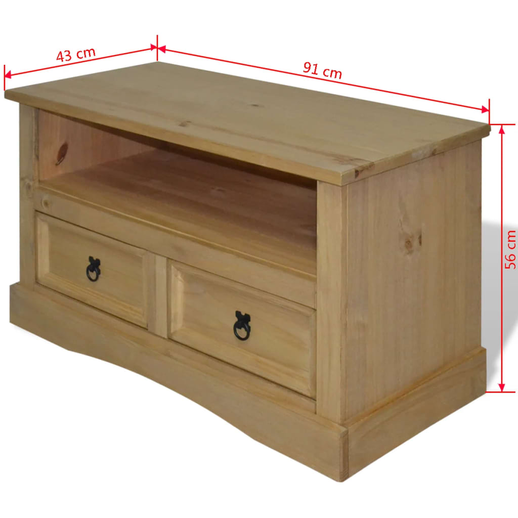 TV-taso Meksikon mänty Corona-sarja 91x43x56 cm - Sisustajankoti.fi