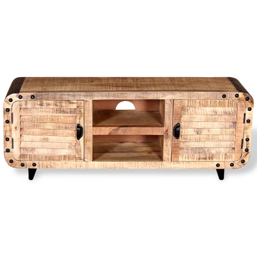 TV-taso Karkea mangopuu 120x30x50 cm - Sisustajankoti.fi