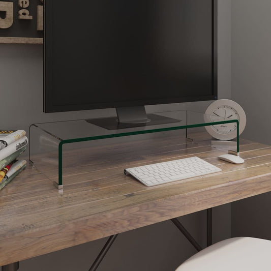 TV-taso/Näyttöteline Kirkas lasi 70x30x13 cm - Sisustajankoti.fi