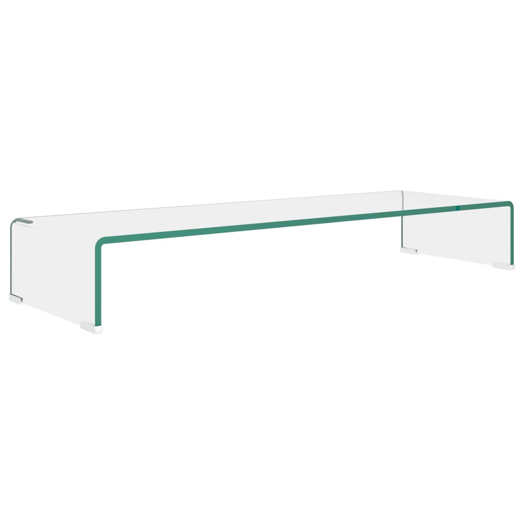 TV-taso/Näyttöteline Kirkas lasi 90x30x13 cm - Sisustajankoti.fi