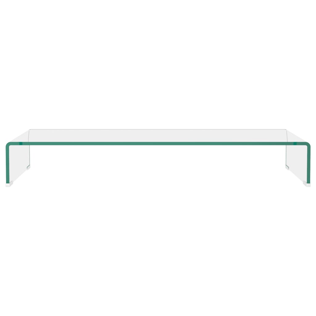 TV-taso/Näyttöteline Kirkas lasi 90x30x13 cm - Sisustajankoti.fi