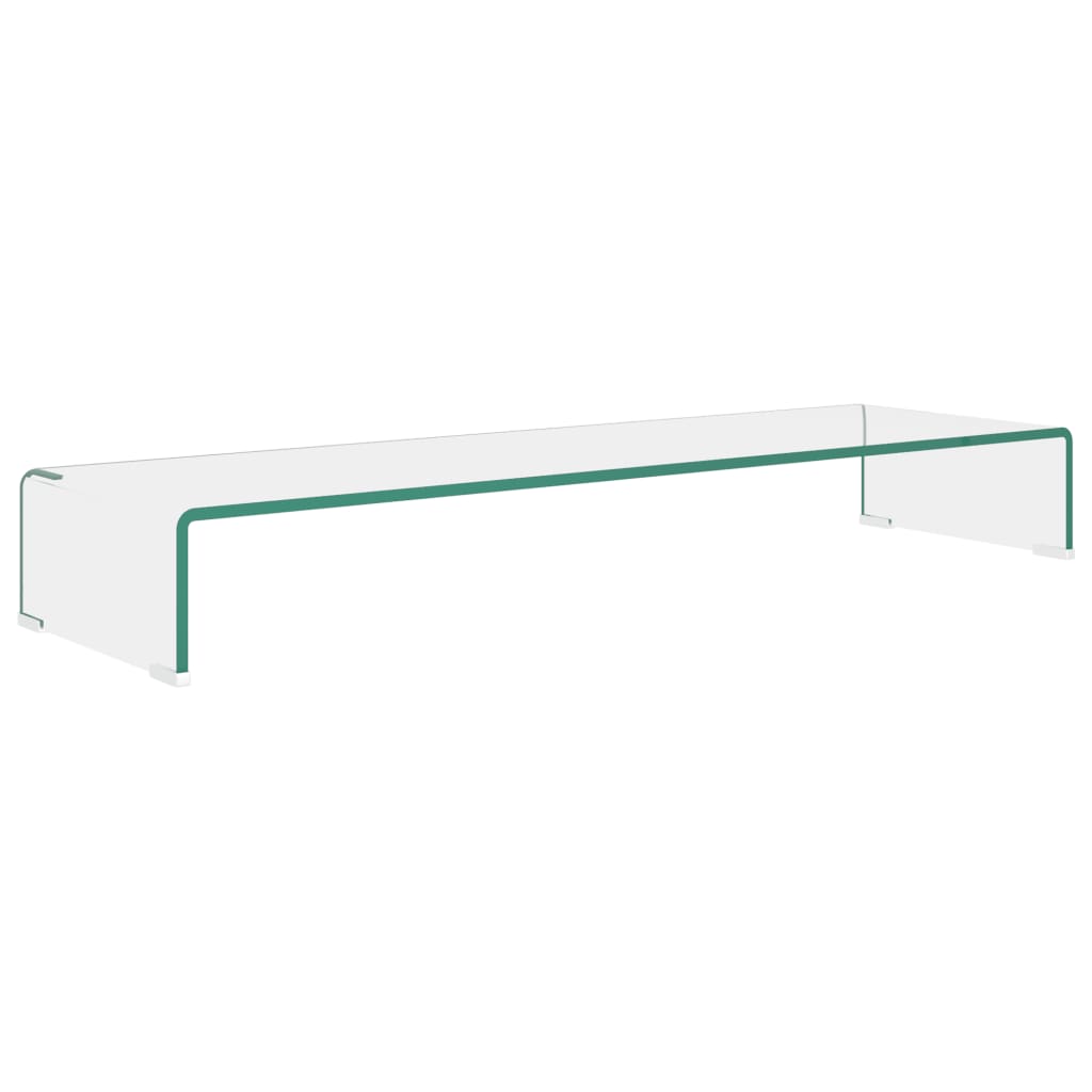 TV-taso/Näyttöteline Kirkas lasi 100x30x13 cm - Sisustajankoti.fi