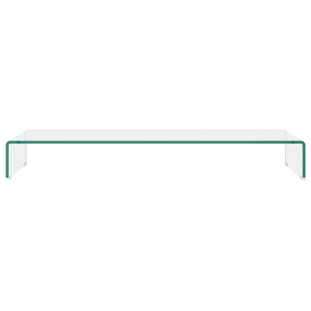 TV-taso/Näyttöteline Kirkas lasi 100x30x13 cm - Sisustajankoti.fi
