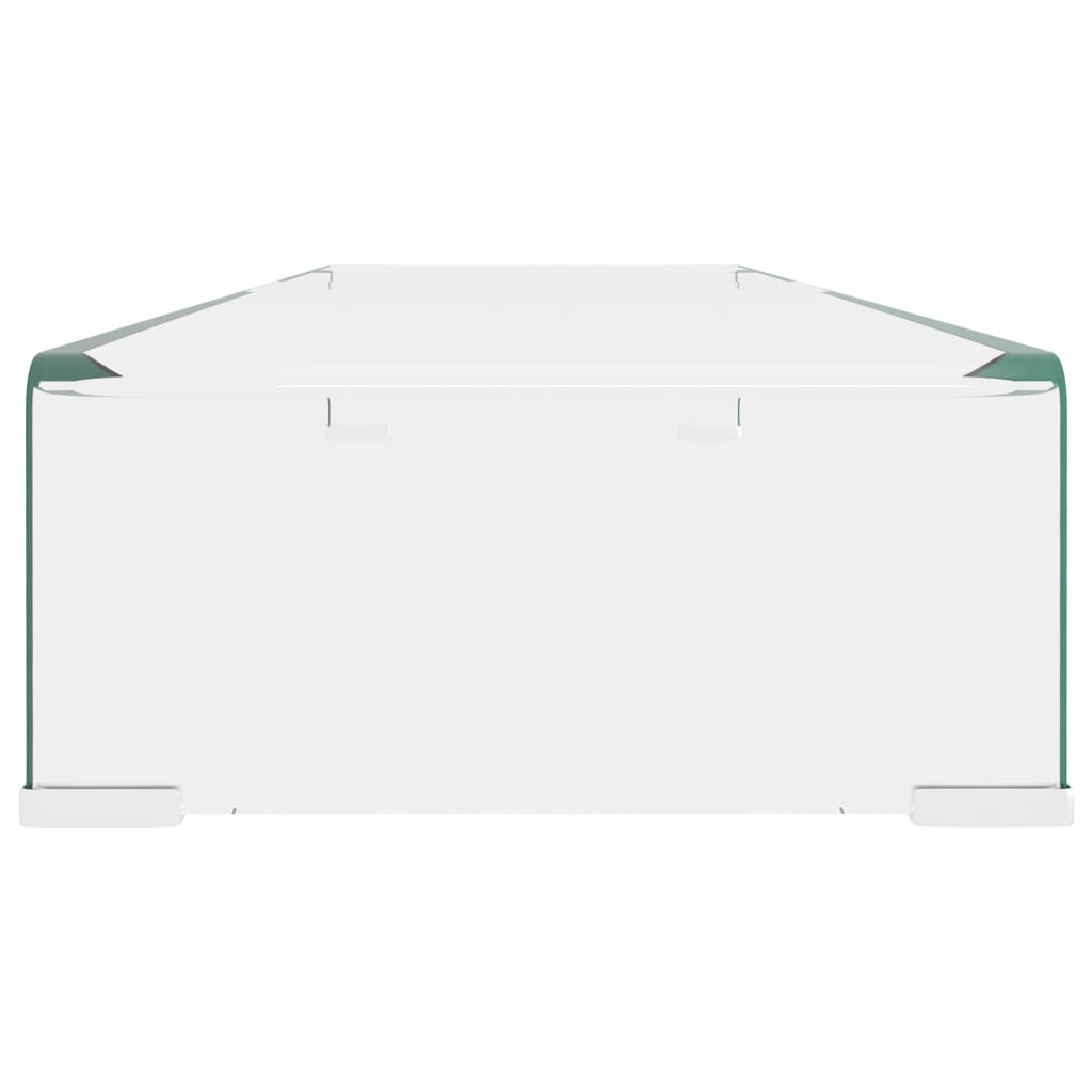 TV-taso/Näyttöteline Kirkas lasi 100x30x13 cm - Sisustajankoti.fi