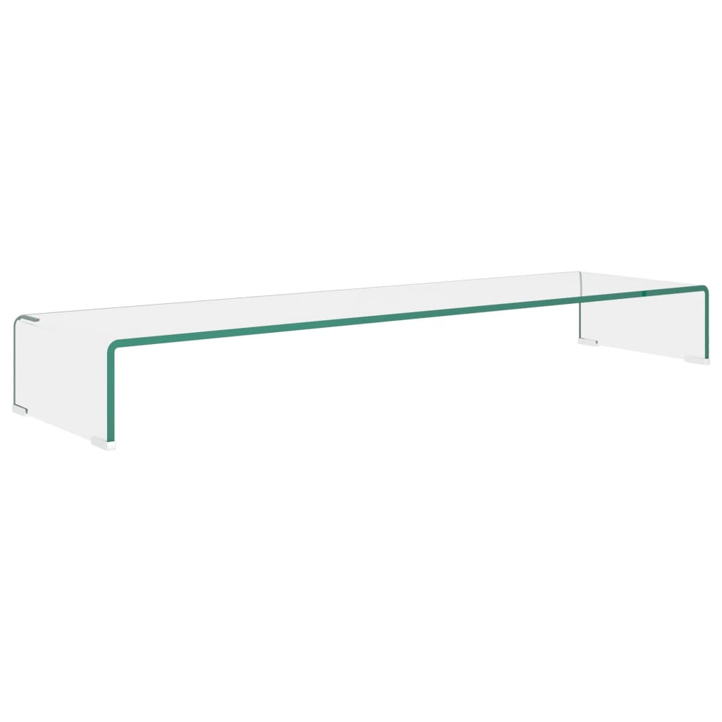 TV-taso/Näyttöteline Kirkas lasi 110x30x13 cm - Sisustajankoti.fi