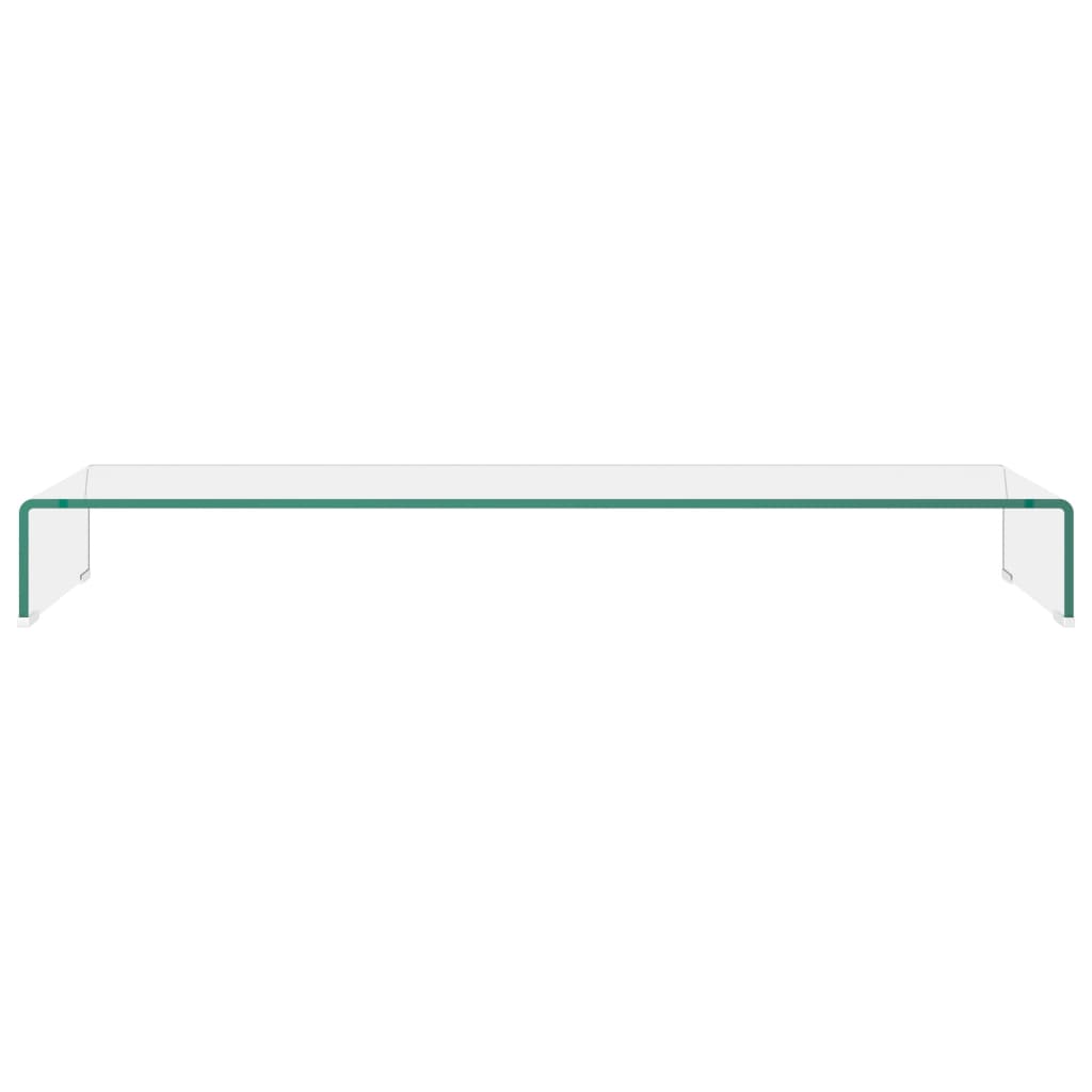 TV-taso/Näyttöteline Kirkas lasi 110x30x13 cm - Sisustajankoti.fi